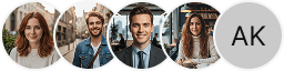 Multiple investor profile avatars on Bartholm Trade trading review block